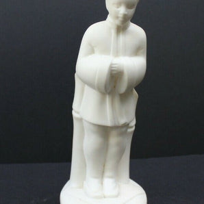 Vtg MCM CALIFORNIA CA Pottery - No Name Chinese Man Bisque Vase