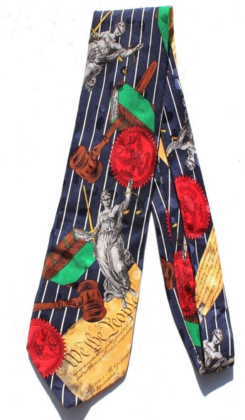 Vintage Men's ADDICTION Graphic WE THE PEOPLE Tie