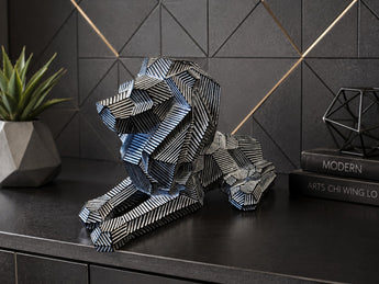 New Large Modern Geometric Lion Abstract Statue Figurine Art Deco Room Decor