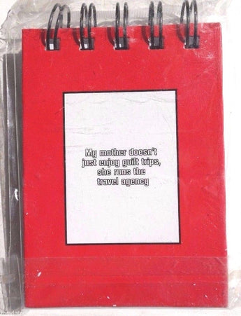 Pocket Size "My Mother Ejoys Gulit Trips" Notebook Memo Funny Gag Gift Joke