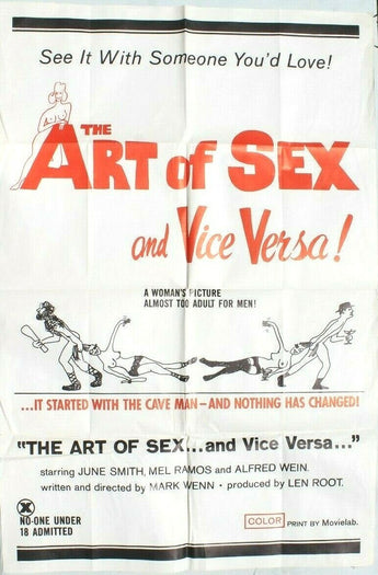 Vtg 1960s The Art Of Sex And Vice Versa (June Smith) Sexploitation Movie Poster