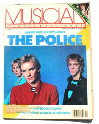 Vintage December 1981 No. 38 Musician Magazine - The police GO's GO's Africa
