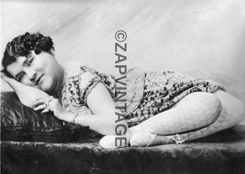 Vtg B&W Dog Girl Carnival Circus Freak Show Human Oddities PHOTO #369