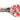 Vintage 1950's Mixed Metals Red Roses Clip On Lipstick Mirror (Retro) Pattern
