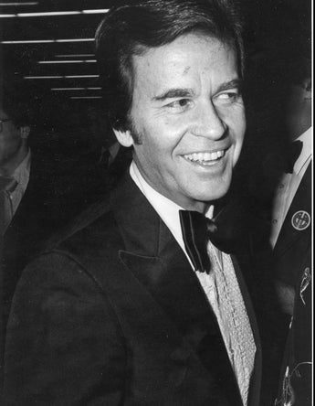 Vintage Black & White 1980's Dick Clark At AMA Awards PHOTO 8X10