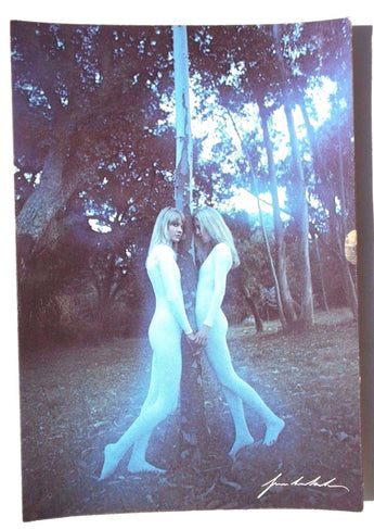 Vintage GUNTER SACHS Nude Topless Female / Girl WOODS SCARY Postcard