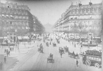 Vtg Antique 1870 -1899 Paris France - Opera Ave City Downtown Photo #2492