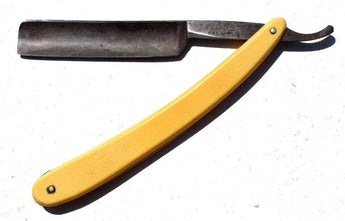 Vtg Henry Althoff Co Fluid Steel Bakelite Straight Razor Geneva N.Y. USA