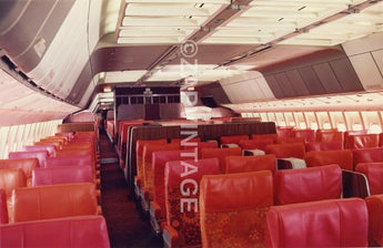 Vtg 1970s Airline Airplane Inside Seating Lockheed L-1011 Aircraft Photo #2040