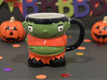 New Orange / Green Frankenstein Spooky Zombie Halloween Coffee Mug Gift