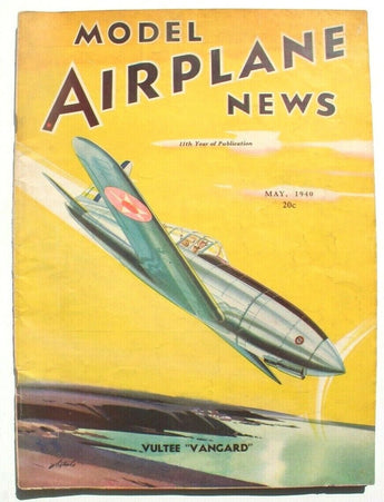 Vintage May 1940 Model Airplane News Aviation Magazine - Valtee "Vanguard"