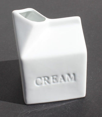 New White Denmark Brand Milk Carton Porcelain Creamer Container