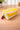 New Yellow & White Stripped Makeup Bag Nylon Mesh Cosmetic Bag W/ Cherry Zipper