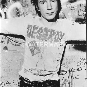 Vintage Johnny Rotten From The Sex Pistols On Stage Drumming Photo #2359