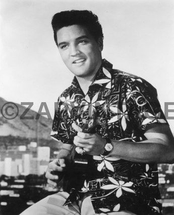 Vtg RARE B&W Portrait / Picture of ELVIS PRESLEY In Blue Hawaii Photo #596