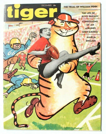 VintageTiger December 1956 Men's Magazine - Jazz Fiction Humor Elvis Presley