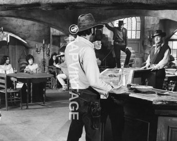 Vtg RARE Black & White Portrait of ELVIS PRESLEY Western Charro Movie Photo #642