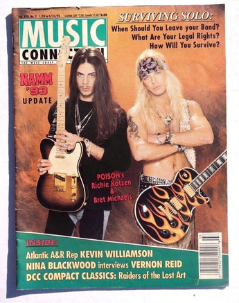 Vtg January 1993 Vol. XVII MUSIC CONNECTION MAGAZINE Music NEWS Namm 1993 POISON