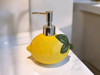 New Ceramic Lemon Shaped Soap Dispenser Lotion Dispenser Kitchen / Bathroom