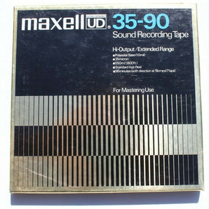 Vtg Maxell UD 35-90 7" Reel to Reel 1/4" Tape Blank Sound Recording Tape Used