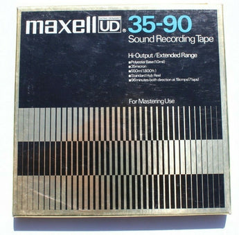 Vtg Maxell UD 35-90 7" Reel to Reel 1/4" Tape Blank Sound Recording Tape Used
