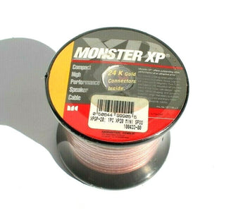 Monster XP Compact High Performance Speaker Cable 20ft MiniSpool 24K Connectors