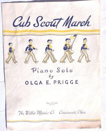 1953 Sheet Vintage Music: CUB SCOUT MARCH Olga E. Prigge WILLIS MUSIC CO.