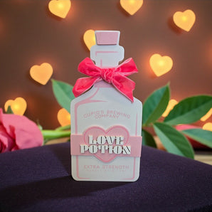 New Wood Pink Love Potion Bottle Valentine Heart Sign Room Holiday Decor