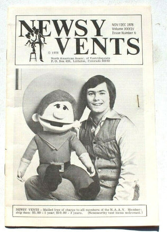 Vtg 1978 Newsy Vents Vol. 34 Issue #6 Ventriloquism Booklet from Maher Studios