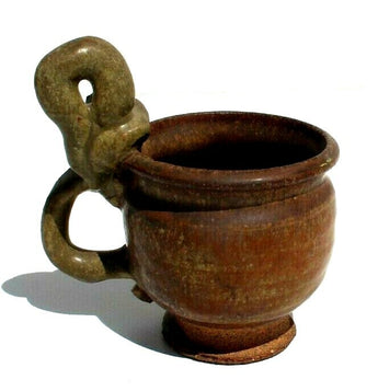 Vtg MCM CALIFORNIA CA Pottery CLAY - Retro Abstract Art Coffee Cup RARE