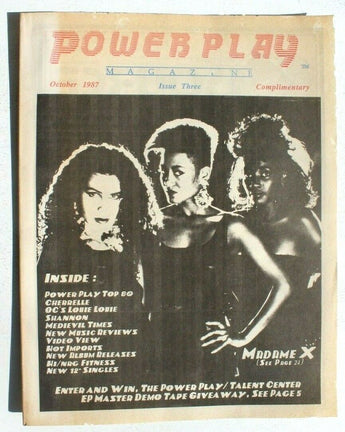 Vtg October 1987 Issue 3 Power Play Music Magazine (Cherrelle, Louie Louie)