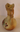 Vtg 1965 Porcelain Victorian Double Handle Trophy Vase W/ Flowers & Gold Trim