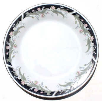 Vintage Black White Pink Sea Gull Fine China Jian Shiang Dinner Plate