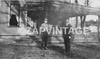 Vintage 1915 LT. Tharp On The Lawn At 1514 Farnam St Davenport IA Photo #1823