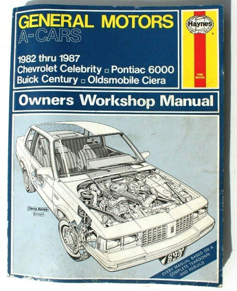 Vtg Haynes General Motors A-Cars 1982 - 1987 Chevy Pontiac (Larry Warren) Manual