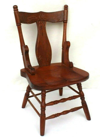 Vintage Rustic Wood VICTORIAN Country Shabby Chic Wood Doll Dinning Chair