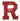 Vtg Lrg Varsity Letterman's Embroidered Cardigan Patch "R" Tennis Red & White