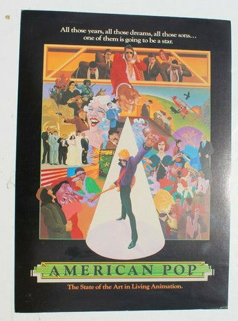 Vtg Promo Movie Theatre Advance Screening Press Kit Brochure - 1981 American Pop