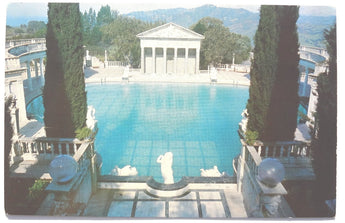 Vtg 1959 HEART SAN SIMEON STATE HISTORICAL MONUMENT Neptune Pool Postcard