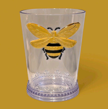 New Yelllow / Black Reusable Plastic LRG Bumble Bee Tumbler Party Supplies Cups
