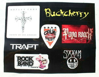 2008 Crue Fest MOTLEY CRUE Sixx:A.M. PAPER ROACH Buckcherry Tour Sticker Sheet