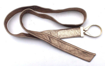 Vintage RETRO Disco Metallic Gold Loop Women's Belt