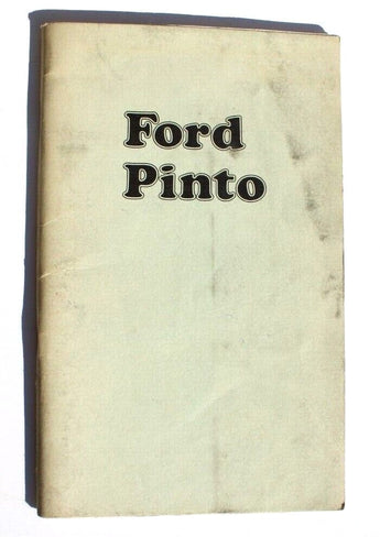 Vintage Ford Pinto Owners Manual Guide Booklet