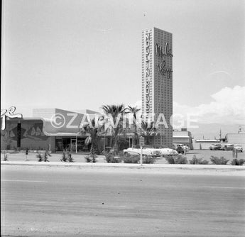 Vintage 1955 Front Of Moulin Rouge Hotel Las Vegas (Old Cars Parked) Photo #1671