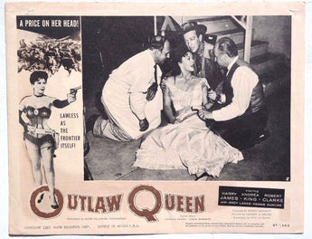 VTG Original 1957 HARRY JAMES / ANDREA KING Outlaw Queen LOBBY CARD 57/102