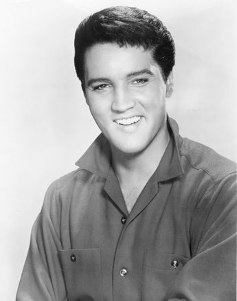 Vtg RARE Black & White Portrait of ELVIS PRESLEY Head Shot Photo #631
