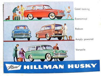 Vtg 1963 Hillman Husky Two-Door 4 Passenger Station Wagon Auto Salesman Brochure