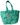 New WILDFOX Lips QUILTED Green Blue Puffy Travel Beach TOTE Bag