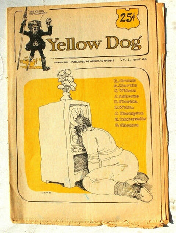 Vtg 1968 YELLOW DOG Newspaper Vol. I Issue # 6 Comic (Jas Osborne) R Crumb