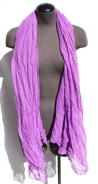 New Rikka Purple Scarf Wrap W/ Fringe